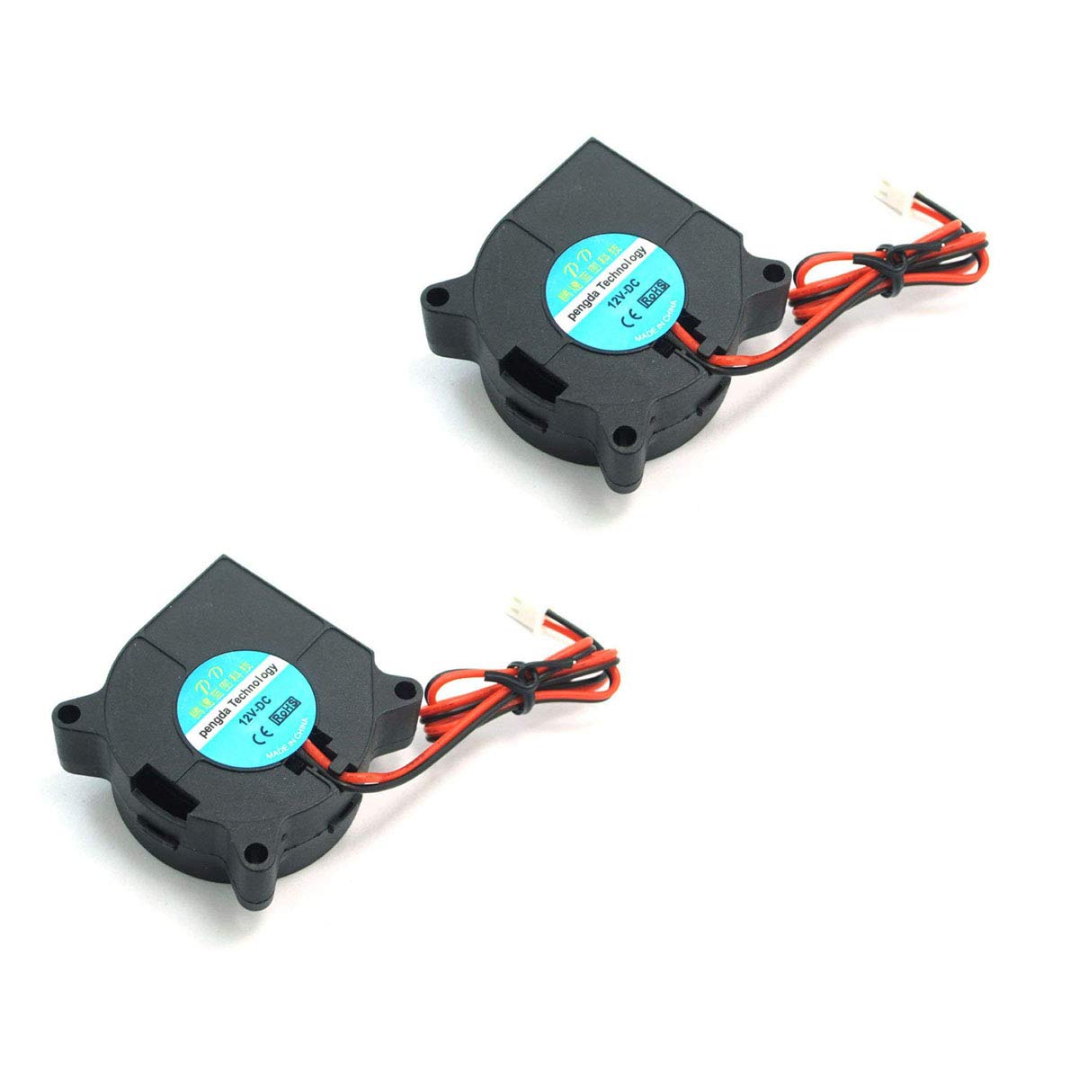 DollaTek 2Pcs 3D Printer Cooling Fan DC 12V for Cooler Heatsinks Black