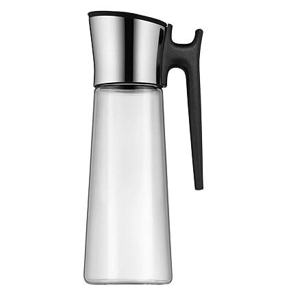WMF Basic Wasserkaraffe, mit Griff 1,5l, Höhe 31 cm, Glas-Karaffe, Silikondeckekl, CloseUp-Verschluss