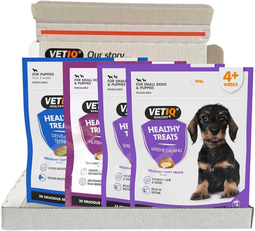 VETIQ Healthy Treats For Puppies Variety Pack 4 x 50 g No Artificial Colours