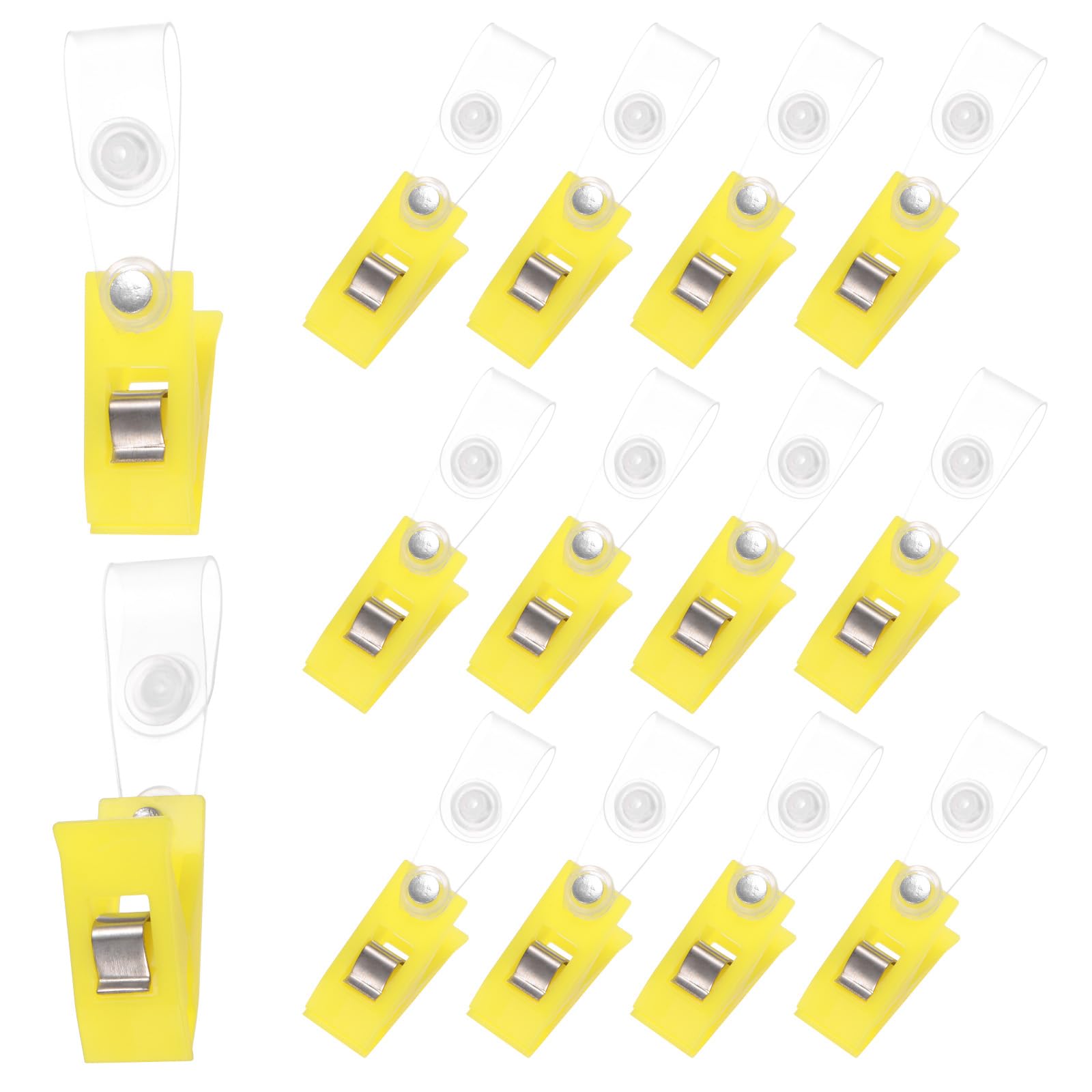 M METERXITY 12-Pack Garden Flag Clips Anti-Wind, Yard Flag Clips, Small Garden Flagpoles Clips, Plastic Lawn Yard Flag Pole Clips for Small Flags/Outdoor Flag/Garden Flag Poles [Yellow]