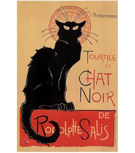 【CAT】　vintage poster Amazon.com: Vintage Metal Tin Sign - The Cat Poster, Canvas Art