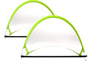 Soccer Training Pop Up Goals Set, 2 Portable Soccer Nets, Mini Football Goal Nets for Backyard, Park, Training and Practice P
