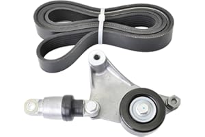 CNPAPC Drive Belt Tensioner Assembly With Serpentine Belt Compatible with 2001-2010 Toyota Camry Solara RAV4 Highlander Scion tC L4 2.4L 166200W110