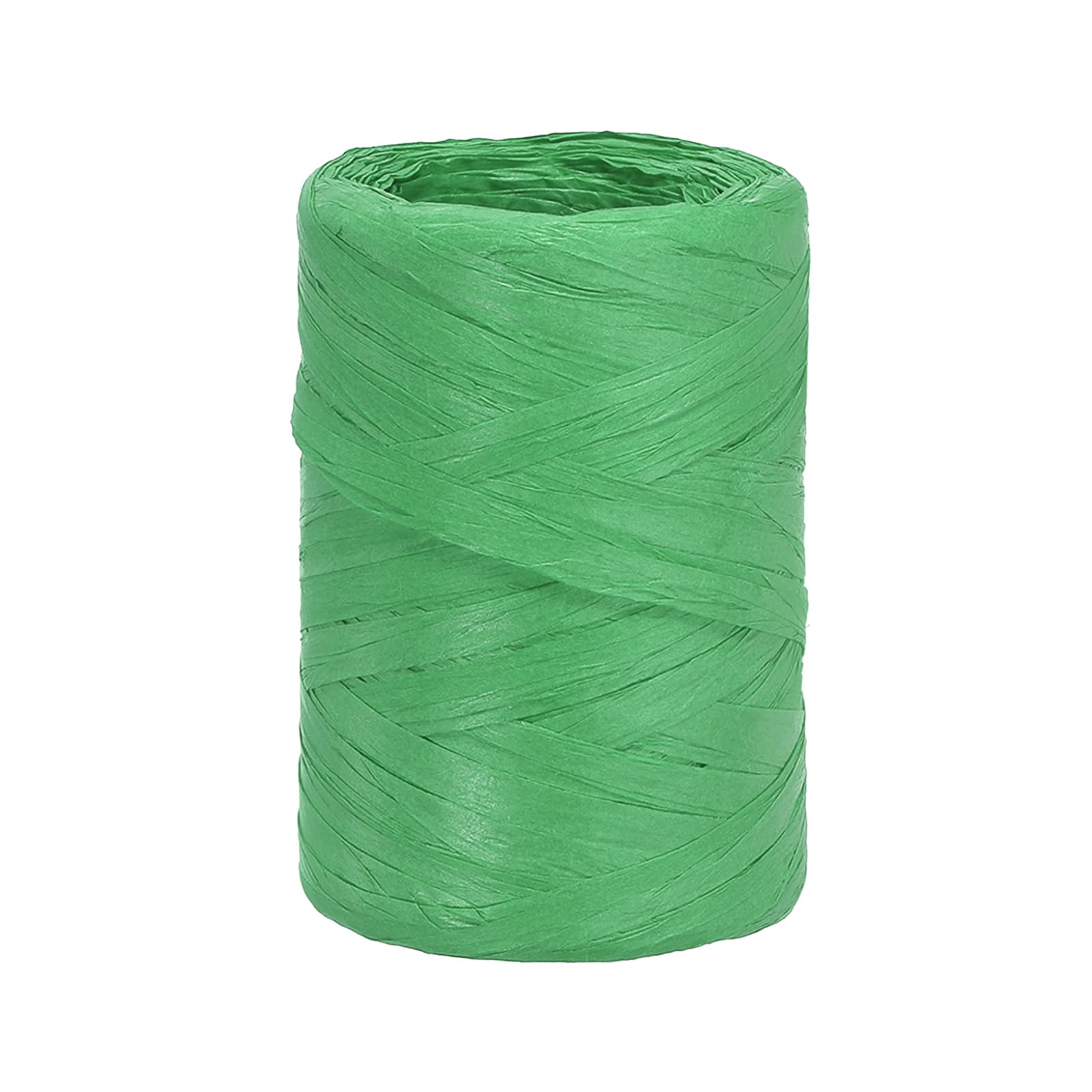 PATIKIL Raffia Ribbon 109 Yard, 1 Roll Natural Packing Paper Twine String for Crochet Box Wrapping Craft Holiday Decor, Olive Green