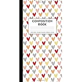 Composition Notebook: Small Graph Grid notebook (Standard Traveler's Notebook Sized RetrohipMama Hearts)