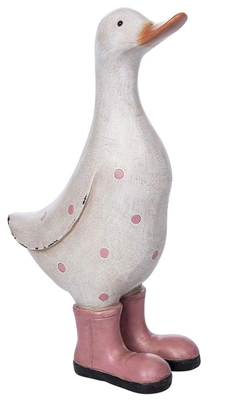 Shudehill Giftware Davids Pink Polka Dot Duck Ornament Figurine Medium