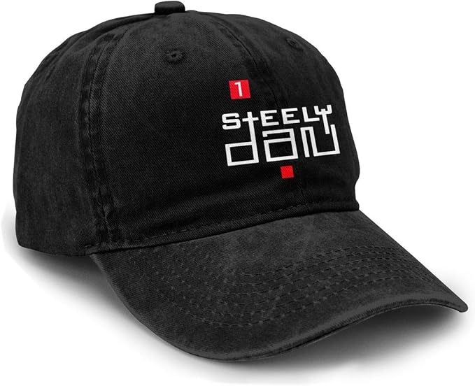 Steely The Dan Classic Unisex Adult Snapback Denim Hats for Men Black