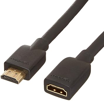 AmazonBasics High-Speed Male to Female HDMI Extension Cable - 6 Feet