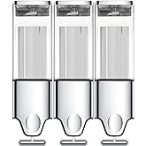 EHORIA 3-in-1 Quadrate Dispensers for The Shower,Shower soap Dispenser,Conditioner Dispenser, Shampoo Dispenser,No Drilled Wa