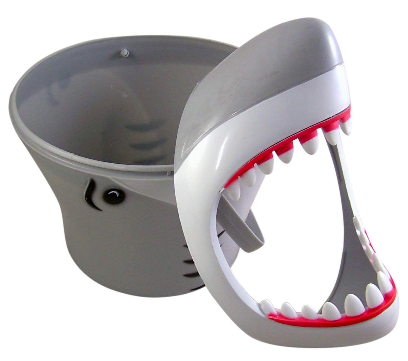 Big Bite Great White Shark Sand Bucket Beach Toy With Shovel 9 Inch Getagadget