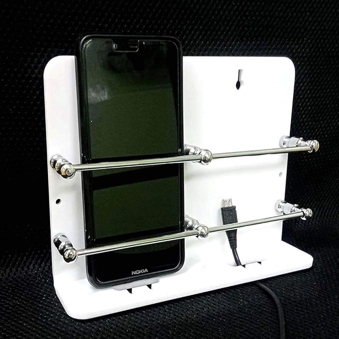 Acrylic Double Mobile Stand Wall Mount Dual Phone Amazon.in Electronics
