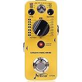 AITONE AT-06 Drum Machine Guitar Pedal with Real-Time Fill Function 48 Drum Grooves 6 Music Styles &amp; Tap Tempo EQ Presets for Electric Guitar