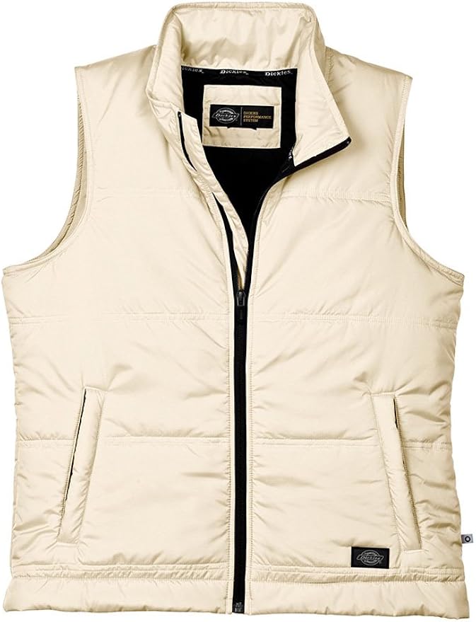 Dickies Womens FE3751 Dps Quilted Vest, Antique White, XXLarge