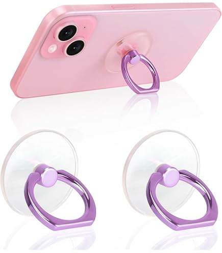 Ymapinc 4 Piezas De Anillo De Dedo Para Teléfono Celular Transparente Con Diamantes De Imitación, Soporte Para Anillo De Teléfono, Soporte De Agarre Con Rotación De 360° Compatible Con Teléfonos Y