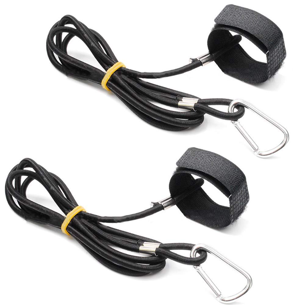 2 Pack Gear Kayak Paddle Leash 4mm Kayak Elastic Boating Kayak Paddle Safety Rod Leash Lanyard Strap for Kayaking Canoeing Rowing Surfing 120cm
