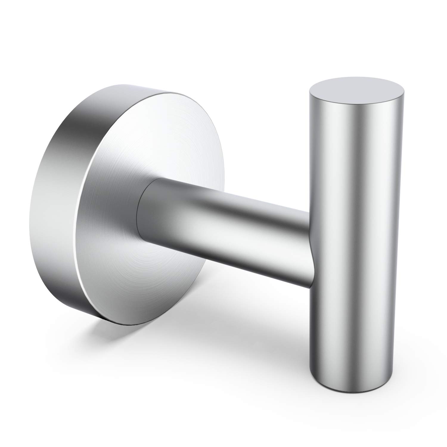 HomGif Towel Robe Hook Wall Mount for Bathroom SUS 304 Stainless Steel Brushed Finish (Silver, 1)