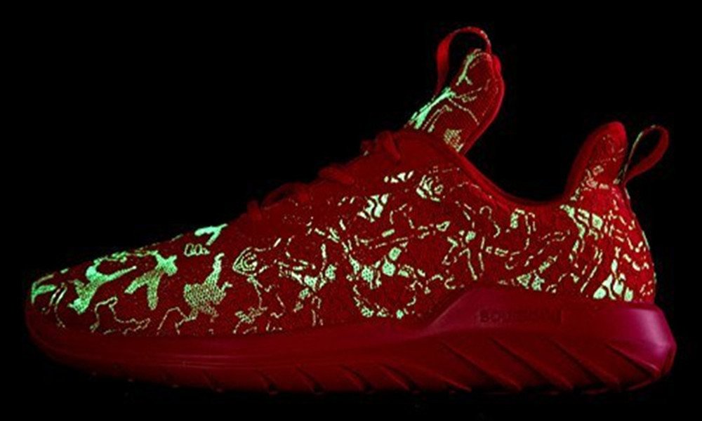Soulsfeng Men Women Unisex Casual Fashion Sneakers Glow in Dark Running Shoes (Men US7=EUR40=25CM, Red (Fabric Lining))