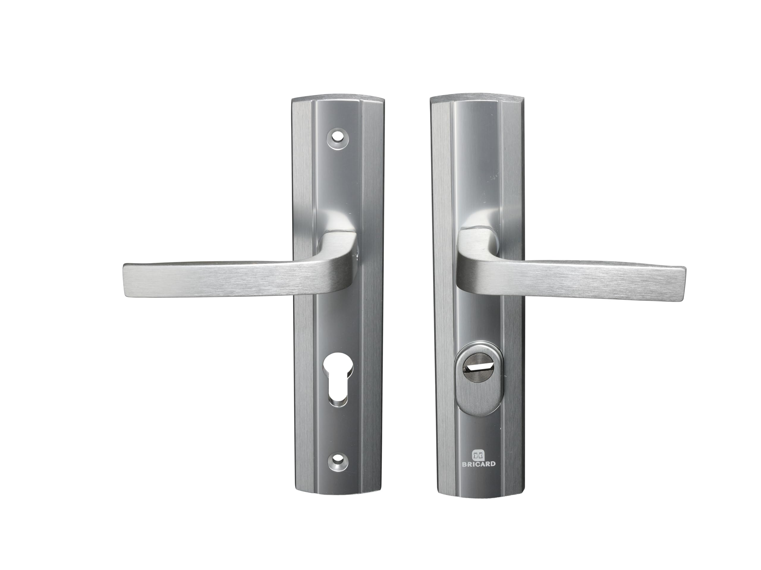 Bricard Set of Armoured Handles on Expression Plate with Kickstand, 9910171