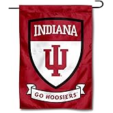 Indiana Hoosiers Crest Shield Garden Flag and Banner