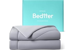 Bedtter® Luxe Cooling Comforter Full/Queen, Cooling Blanket for Hot Sleepers, Q-Max>0.46 Sorona and Tencel Filling, Double-Sided Cold Breathable Lightweight Blanket, 90"x90", Gray