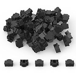 AUCAS 100pcs Black Ethernet Hub Port RJ45 Anti Dust