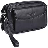 Hebetag Leather Clutch Purse Wallet for Men Organizer Holder Wrist Bag | Organizer, Holder