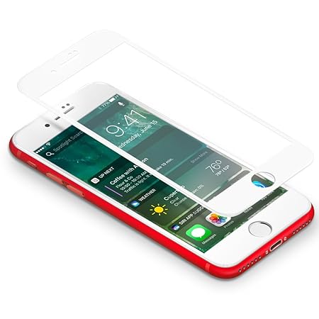 CoolReall Panzerglas Schutzfolie Kompatibel mit iPhone 8 7 (4,7 Zoll),[9H Härtegrad,3D-Touch kompatibel](Weiß)