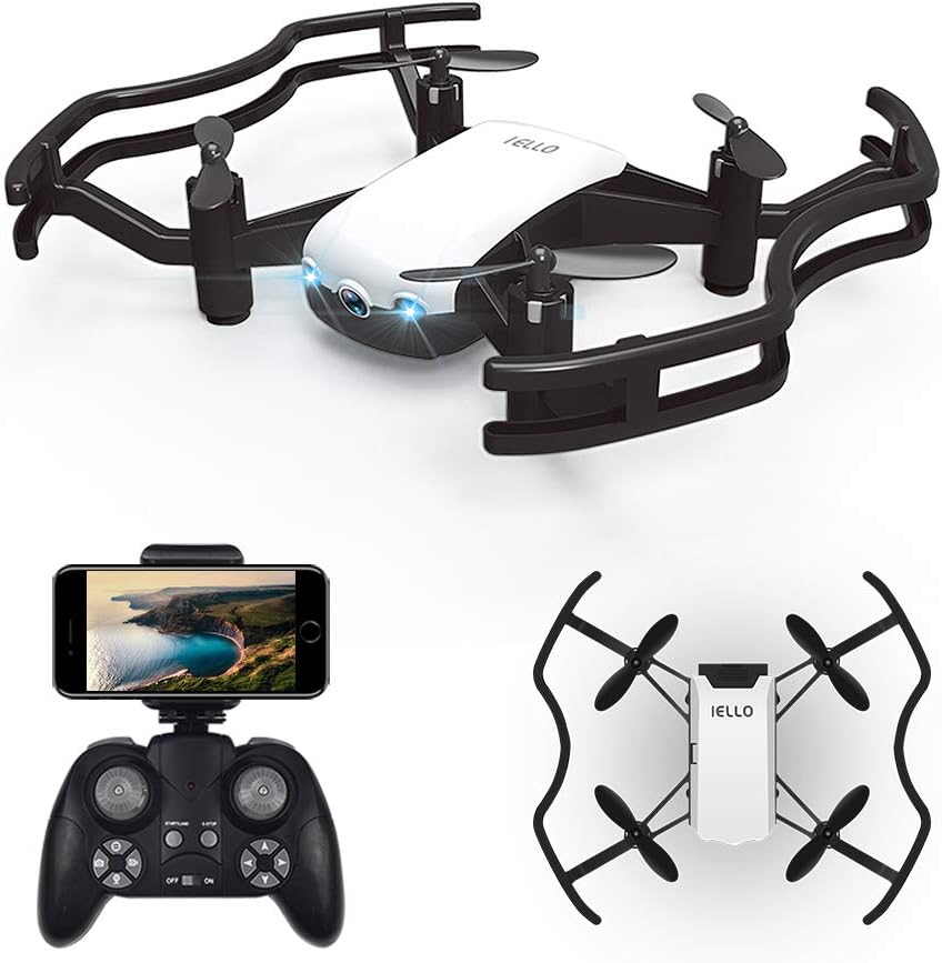 Drone Quadcopter with 2MP HD Camera Live Video Optical Flow Camera Gesture Control 720P Route Planning Mode VR for Kids & Beginners