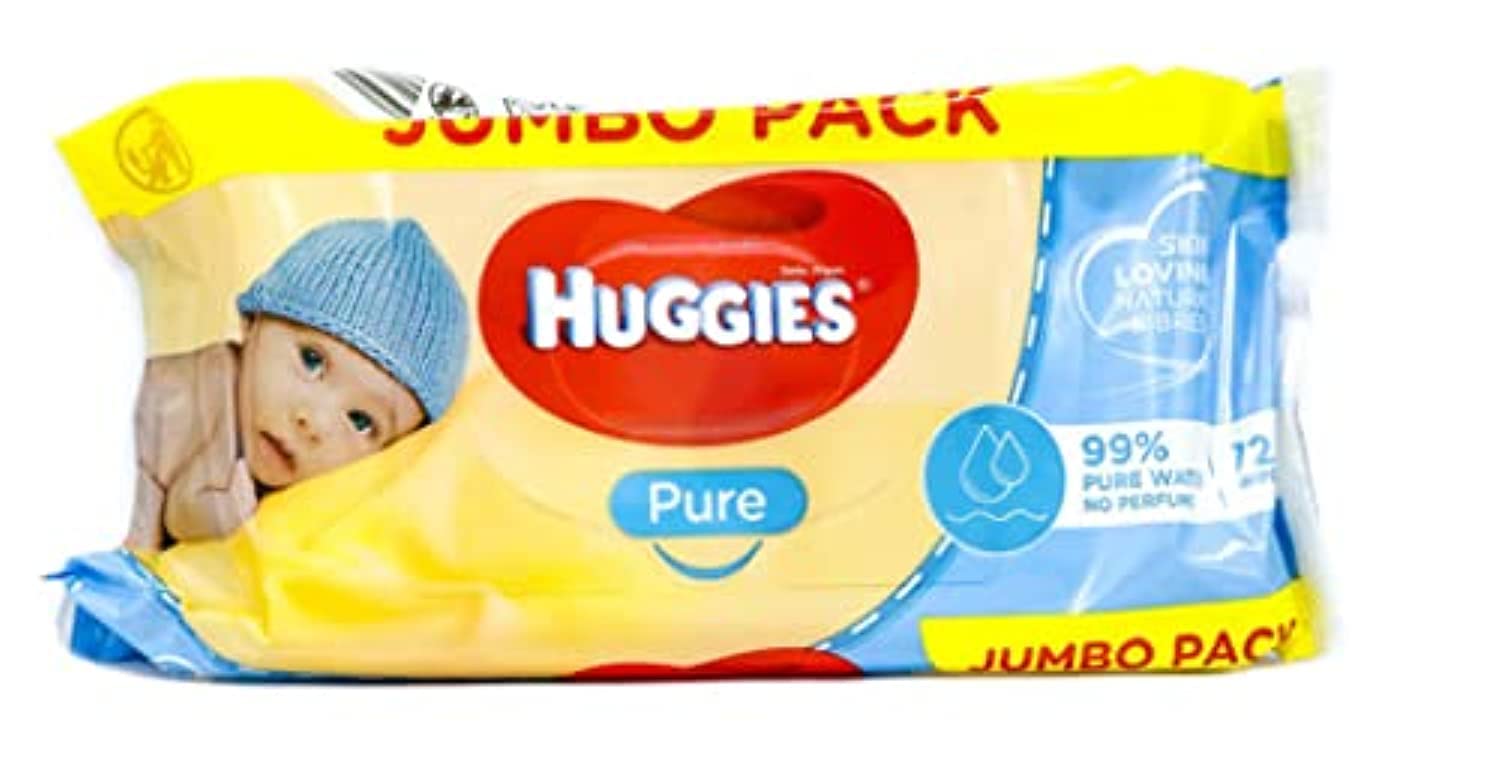 Huggies Pure Baby Wipes, Pack of 72