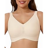 Airsong Minimizer Bras for Women Full Coverage Wireless Plus Size Seamless Bralette Removable Pads Adjustable Comfort 32A-42E