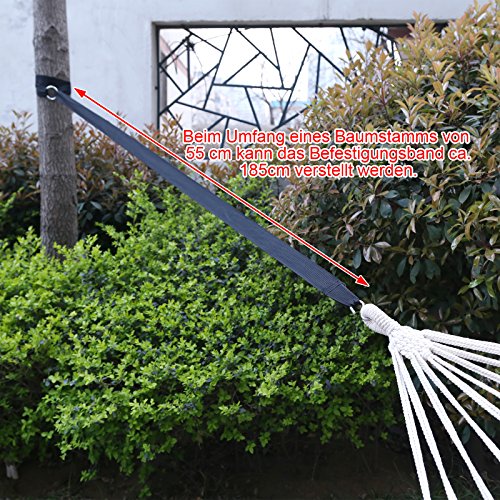 Songmics Befestigungs Set Aufhängeset für Hängematte max. 200 kg, Maße pro Band: 320 x 5 cm (LxB) GDC01P – Bild 5