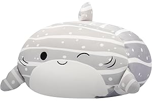 Squishmallows Original 12-Inch Sachie Grey Striped Shark Stackables - Official Jazwares Plush