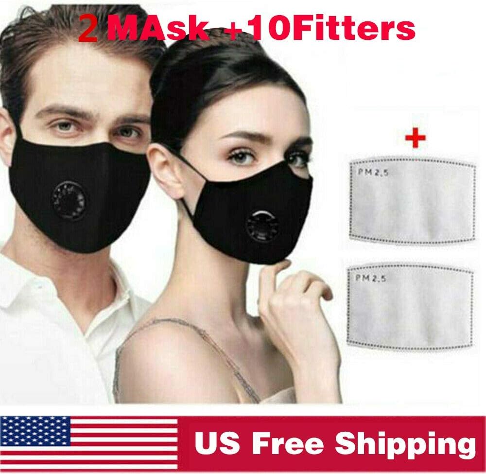 PM2.5 Activated Carbon Filter for Breathing Insert Protective mask Anti Pollution Washable Cotton for adult Outdoor Activities
