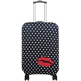 Explore Land Travel Luggage Cover Suitcase Protector Fits 18-32 Inch Luggage (Polkadot, XL(31-32 inch Luggage))