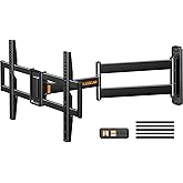 Perlegear Corner TV Wall Mount Long Arm TV Mount Bracket for 32-75 Inch TVs-Full Motion Wall Mount with 32.37” Extension & Swivel Articulating Arm & Tilt, MAX VESA 600x400mm, Holds up to 100 lbs