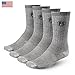 4 Pairs 71% Merino Wool Mens Crew Socks Shoe Size 8-12 Made in USA