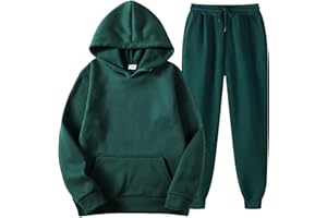 HICItro Women's 2023 Winter Fleece Lined Sweatsuit Set Two Piece Outfit Long Sleeve Crewneck Pullover Tops and Sweatpants