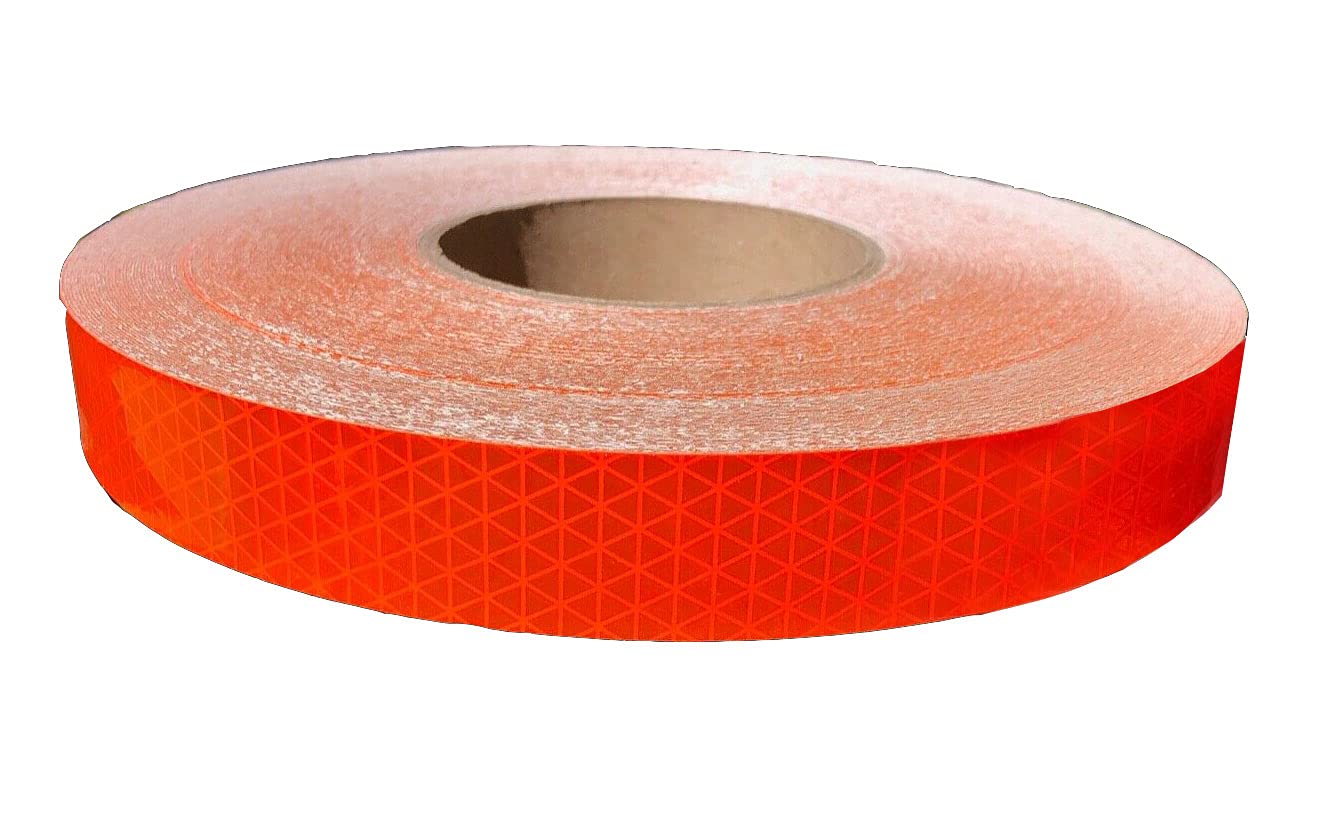 Oralite Microprismatic Conspicuity Tape [Fluorescent Colors] (V98): 1 in. x 50 yds. (Fluorescent Orange)