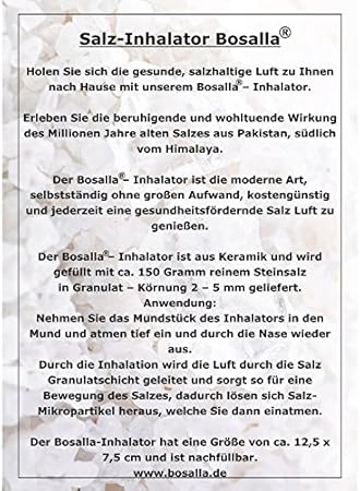 Salz Inhalator Bosalla Aus Keramik Gefullt Mit Ca 150 G Reinem