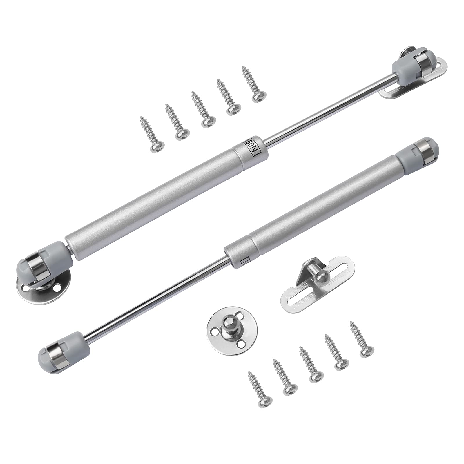 2 PCS Gas Strut Pistons 10KG Lift Door Cabinet Hinges (2) Safety Soft Close for Kitchen, Cupboard, Cabinet, Toy Box