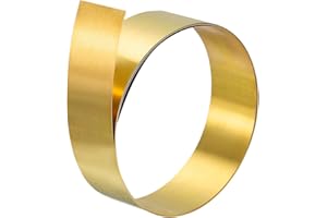 Uxcell Brass Sheet Roll, 0.3mm x 20mm x 1000mm, Gold, H62 Brass, For Crafts, Electrical Repairs, Grounding