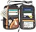 OmStore Travel Passport Holder - One of the Safest and Secure RFID Neck Pouch - Ultra-Durable - Water and Dust Resistant Technology for Men & Women