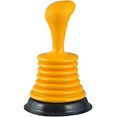 PlumbCraft Mini Drain Plunger, 11-Inch Bellows Sink Plunger for Kitchen &amp; Bathroom Sinks, Heavy-Duty Clog Remover with Ergonomic Handle