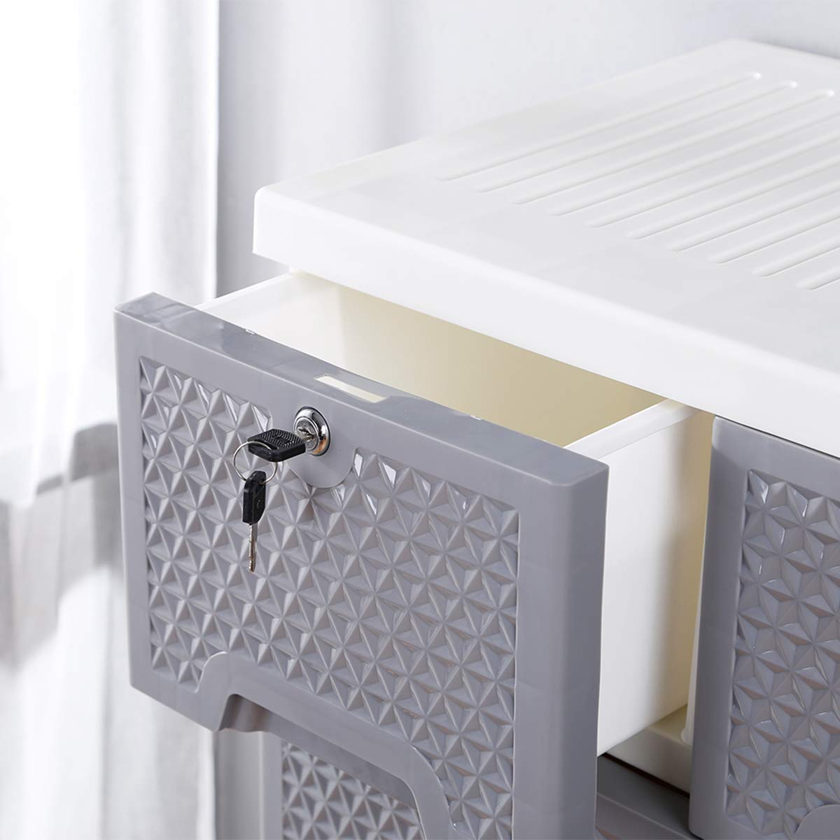 Nafenai Storage Drawers Plastic Dresser Closet Drawers