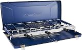 Campingaz Chef Folding Double Burner Stove and Grill Blue view 1