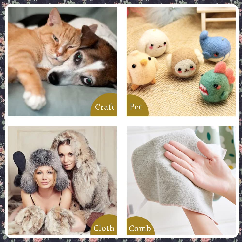 Wool Carders Needle Felting Brush, Hand Carders for Wool, Craft Wool Needle Felting Tools with Solid Wood Handle, Slicker Brush for Dogs, Spinning and Weaving, for Craft Felt Project (2Pcs)