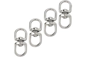 Set of 4 ALAZCO 2-3/8" Hanging Basket Spinners Swivel Hanging Macrame Windsock Chimes Bird Feeder Lanterns