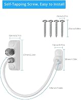 eSynic Window Locks 6 Pack UPVC 19cm Cable Restrictor with Keys Screws view 7