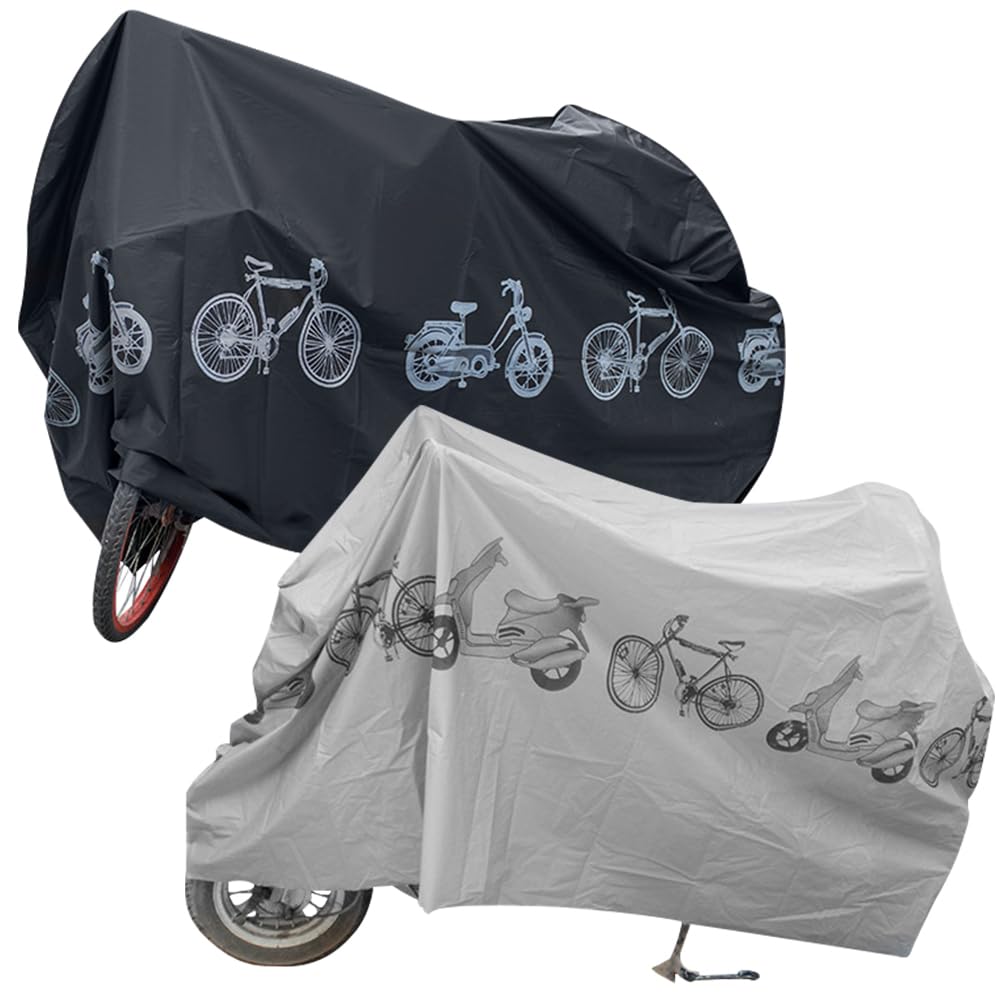 2pcs Bike Cover,Waterproof Outdoor Bicycle Cover,Bike Covers for Outside Storage,Anti-dust Rain UV Protection Bicycle Protection Cover for Mountain Bike, Road Bike