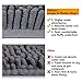 Vdomus Microfiber Bathroom Contour Rugs Set of 2 (Dark Gray)